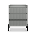 Kenton 3 Drawer Compact Chest Dusk Grey  from Roseland Furniture