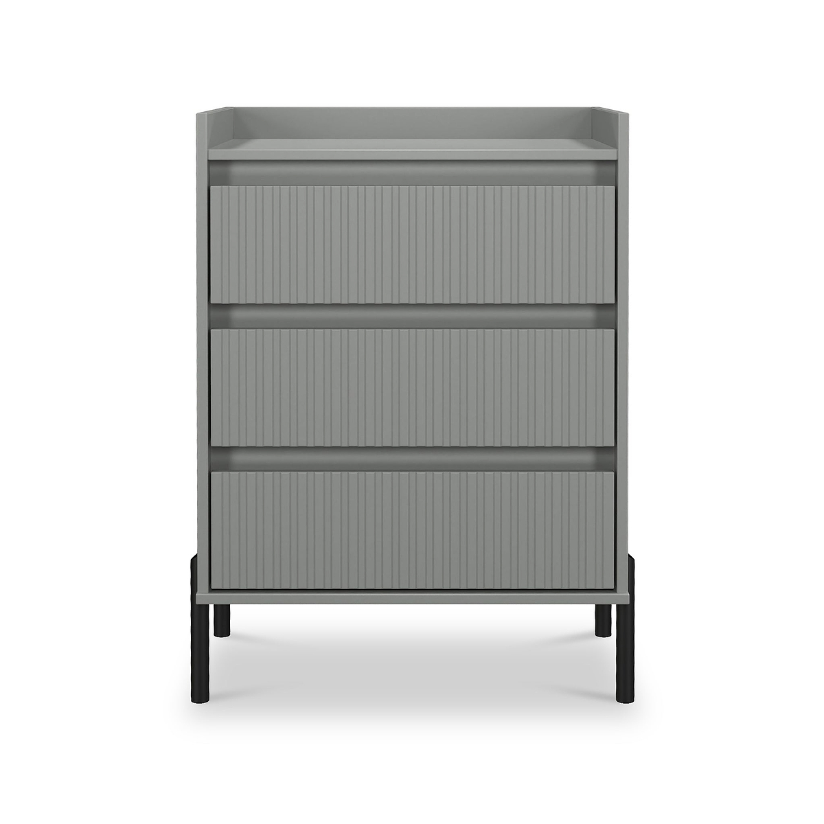 Kenton 3 Drawer Compact Chest Dusk Grey  from Roseland Furniture