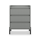Kenton 3 Drawer Compact Chest Dusk Grey  from Roseland Furniture