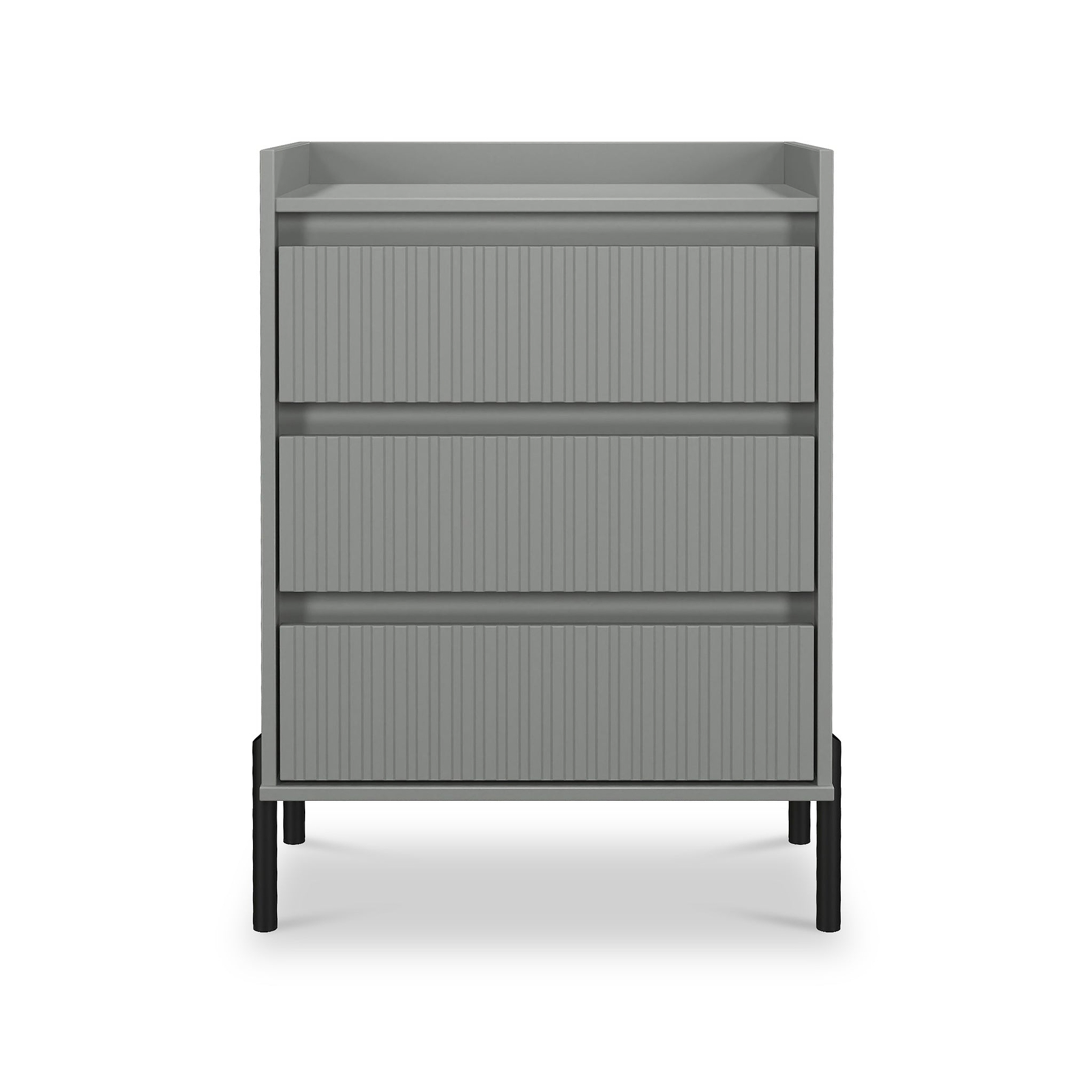 Kenton 3 Drawer Compact Chest Dusk Grey  from Roseland Furniture