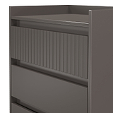 Kenton 3 Drawer Compact Chest Graphite from Roseland Furniture
