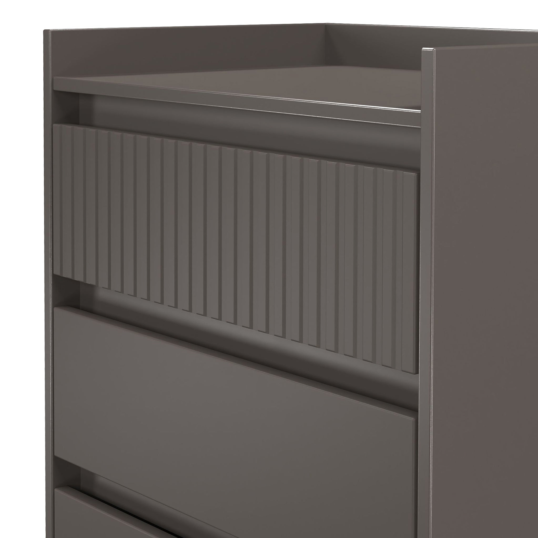 Kenton 3 Drawer Compact Chest Graphite from Roseland Furniture