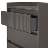 Kenton 3 Drawer Compact Chest Graphite from Roseland Furniture