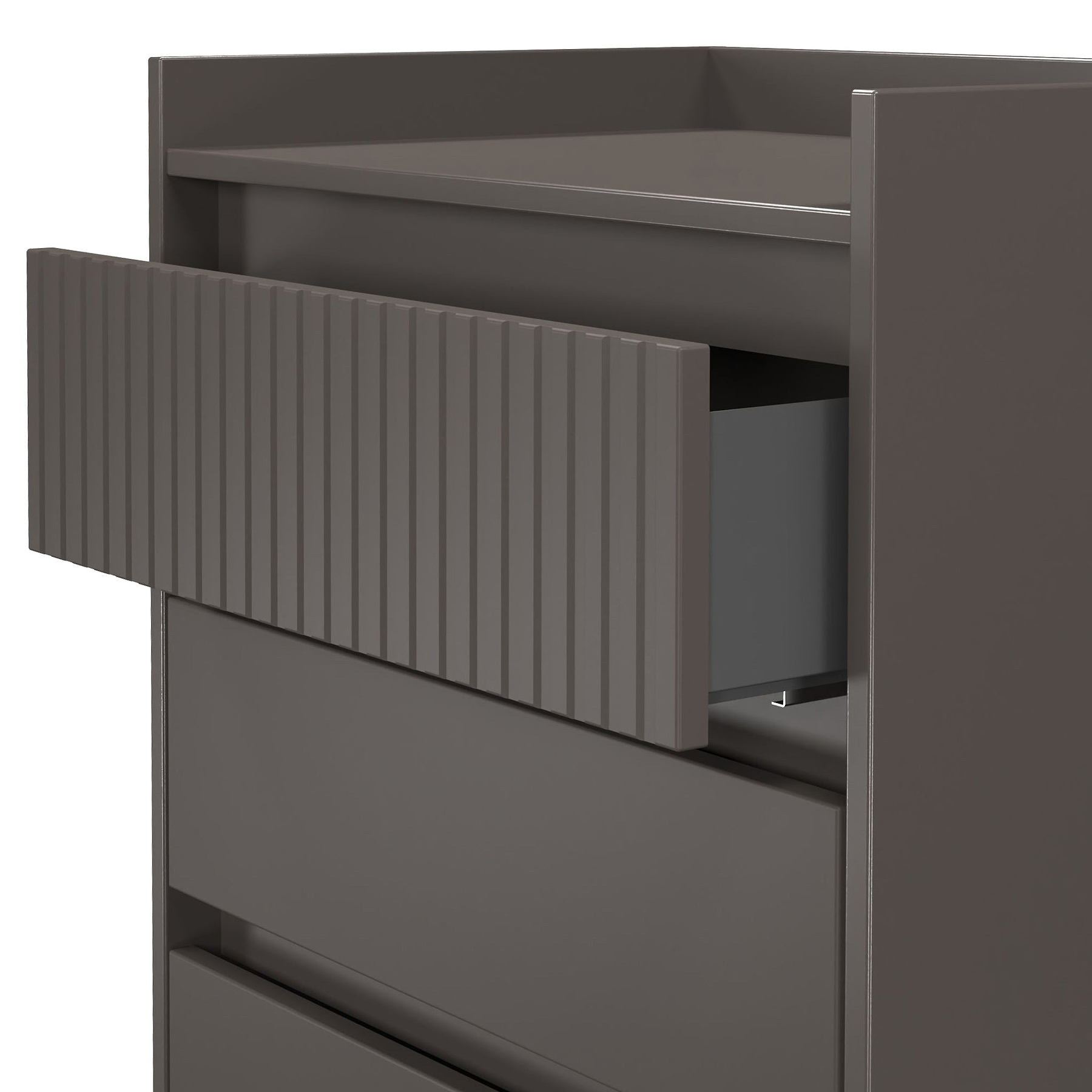 Kenton 3 Drawer Compact Chest Graphite from Roseland Furniture