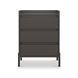 Kenton 3 Drawer Compact Chest Graphite from Roseland Furniture