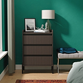 Kenton 3 Drawer Compact Chest Graphite from Roseland Furniture