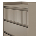 Kenton 3 Drawer Compact Chest Mushroom Matt from Roseland Furniture