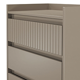 Kenton 3 Drawer Compact Chest Mushroom Matt from Roseland Furniture