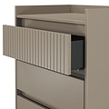 Kenton 3 Drawer Compact Chest Mushroom Matt from Roseland Furniture
