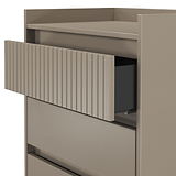 Kenton 3 Drawer Compact Chest Mushroom Matt from Roseland Furniture