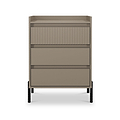 Kenton 3 Drawer Compact Chest Mushroom Matt from Roseland Furniture