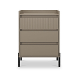 Kenton 3 Drawer Compact Chest Mushroom Matt from Roseland Furniture