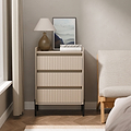 Kenton 3 Drawer Compact Chest Mushroom Matt from Roseland Furniture