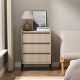 Kenton 3 Drawer Compact Chest Mushroom Matt from Roseland Furniture
