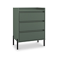 Kenton 3 Drawer Compact Chest Reed Green from Roseland Furniture