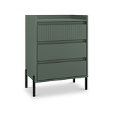 Kenton 3 Drawer Compact Chest Reed Green from Roseland Furniture