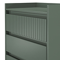 Kenton 3 Drawer Compact Chest Reed Green from Roseland Furniture