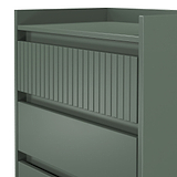 Kenton 3 Drawer Compact Chest Reed Green from Roseland Furniture