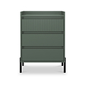 Kenton 3 Drawer Compact Chest Reed Green from Roseland Furniture