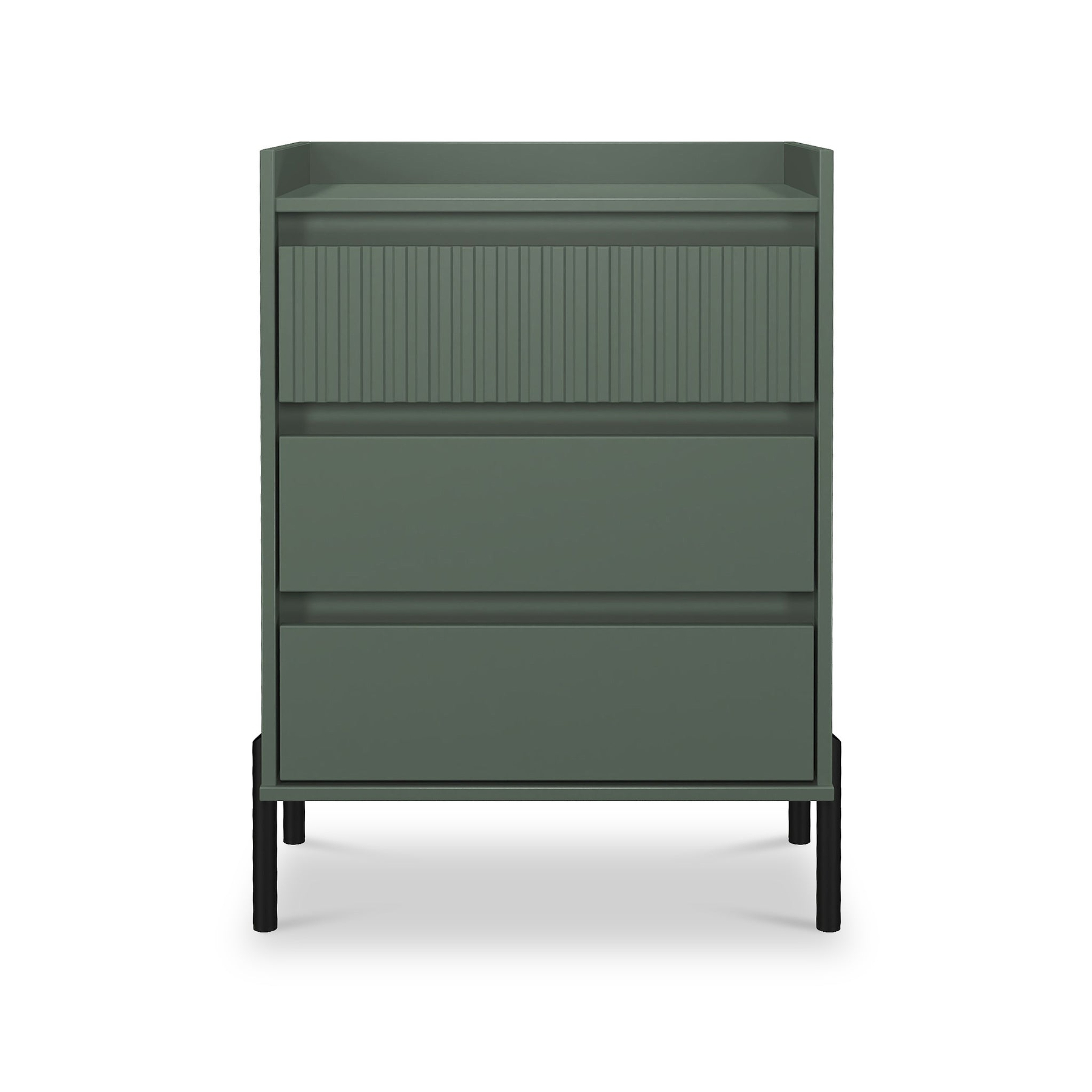Kenton 3 Drawer Compact Chest Reed Green from Roseland Furniture