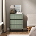 Kenton 3 Drawer Compact Chest Reed Green from Roseland Furniture