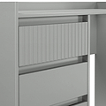 Kenton 4 Drawer Dressing Table Dusk Grey from Roseland Furniture