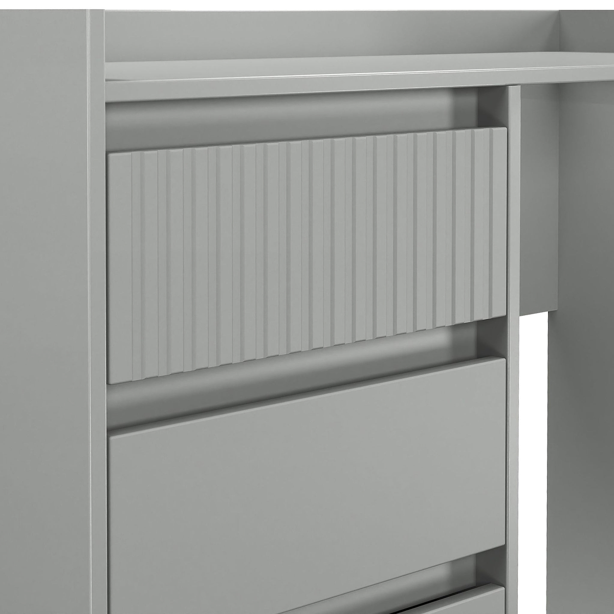 Kenton 4 Drawer Dressing Table Dusk Grey from Roseland Furniture