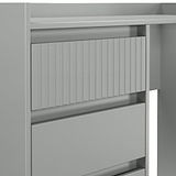 Kenton 4 Drawer Dressing Table Dusk Grey from Roseland Furniture