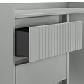 Kenton 4 Drawer Dressing Table Dusk Grey from Roseland Furniture