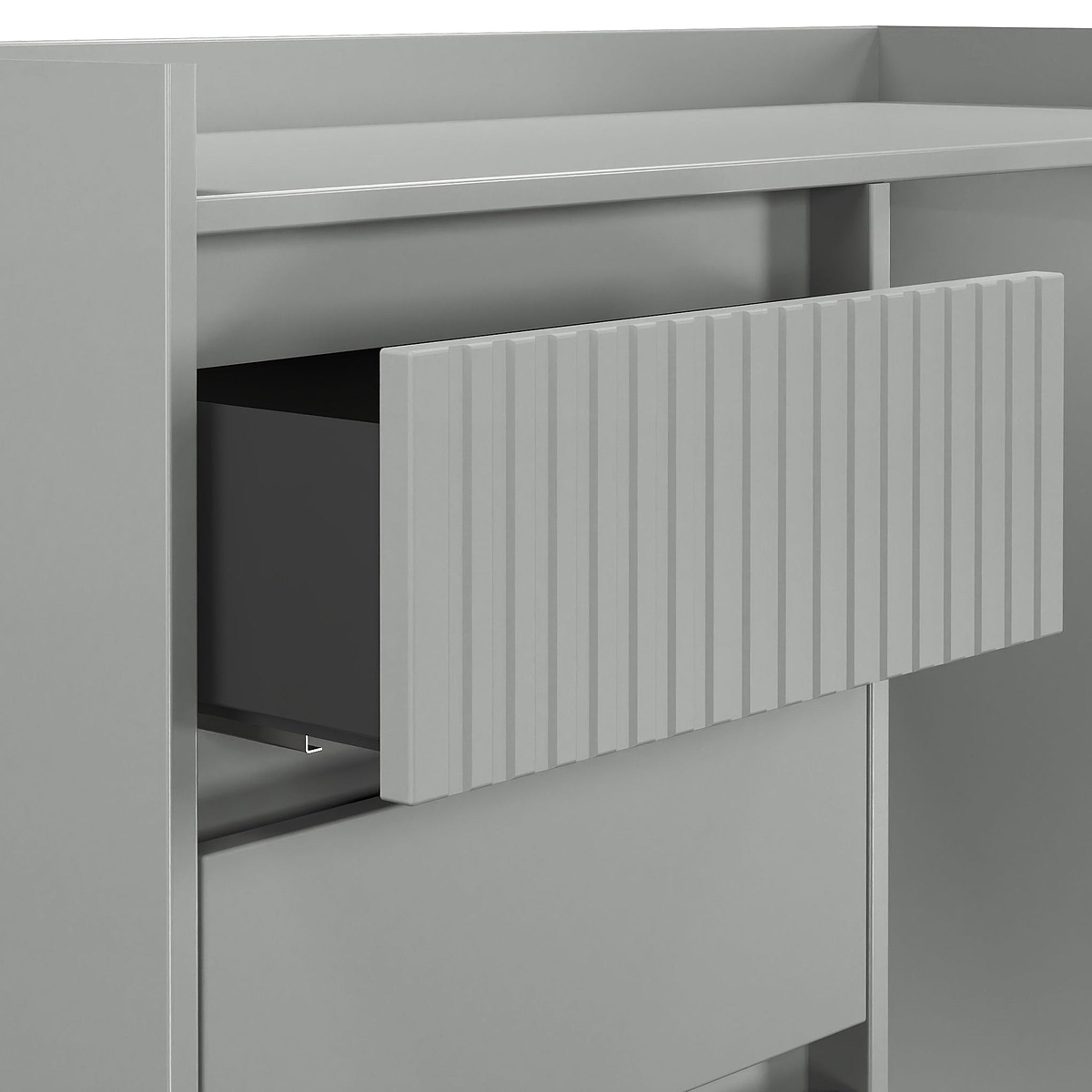 Kenton 4 Drawer Dressing Table Dusk Grey from Roseland Furniture
