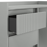 Kenton 4 Drawer Dressing Table Dusk Grey from Roseland Furniture
