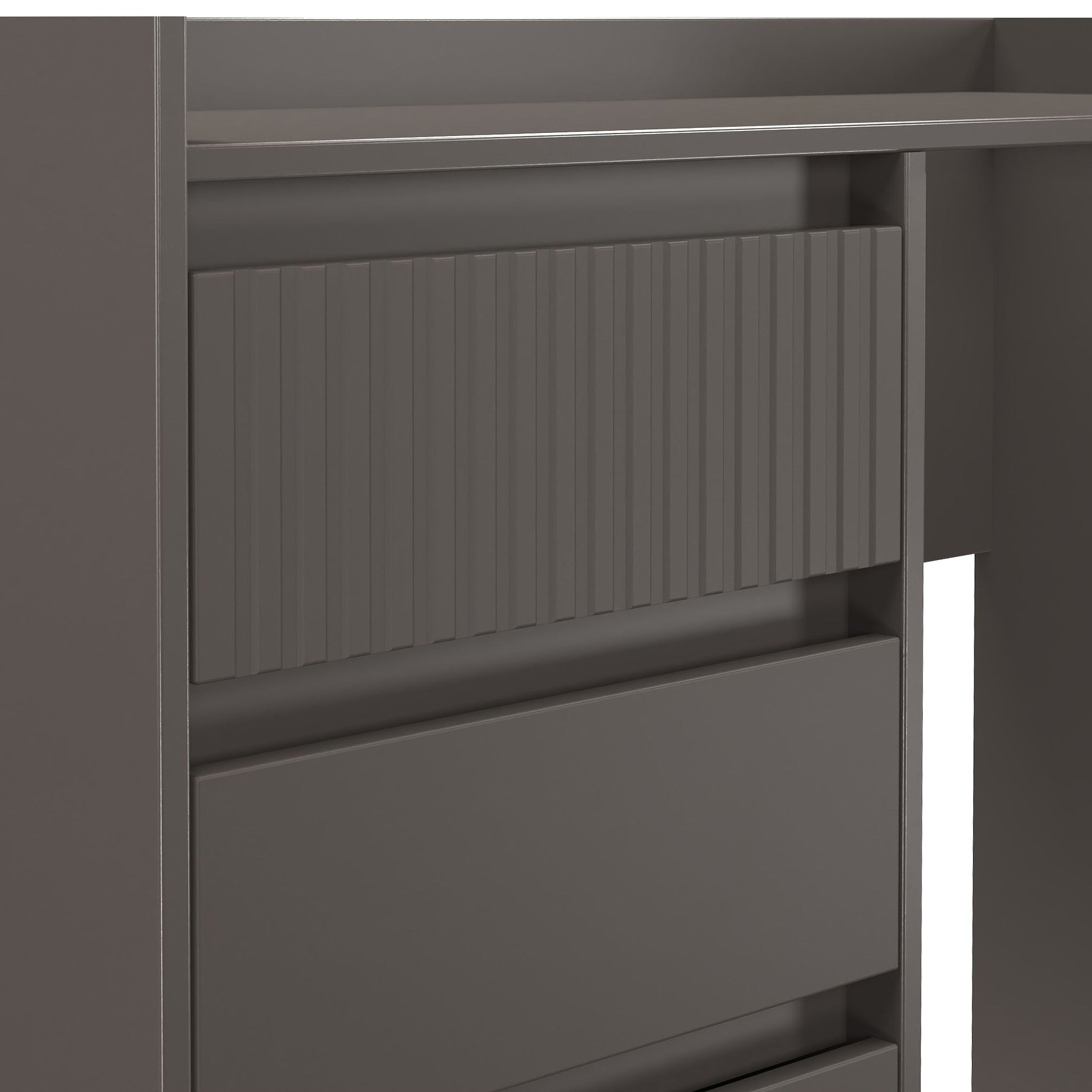 Kenton 4 Drawer Dressing Table Graphite from Roseland Furniture