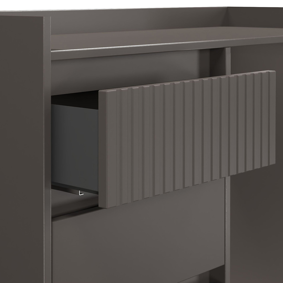 Kenton 4 Drawer Dressing Table Graphite from Roseland Furniture