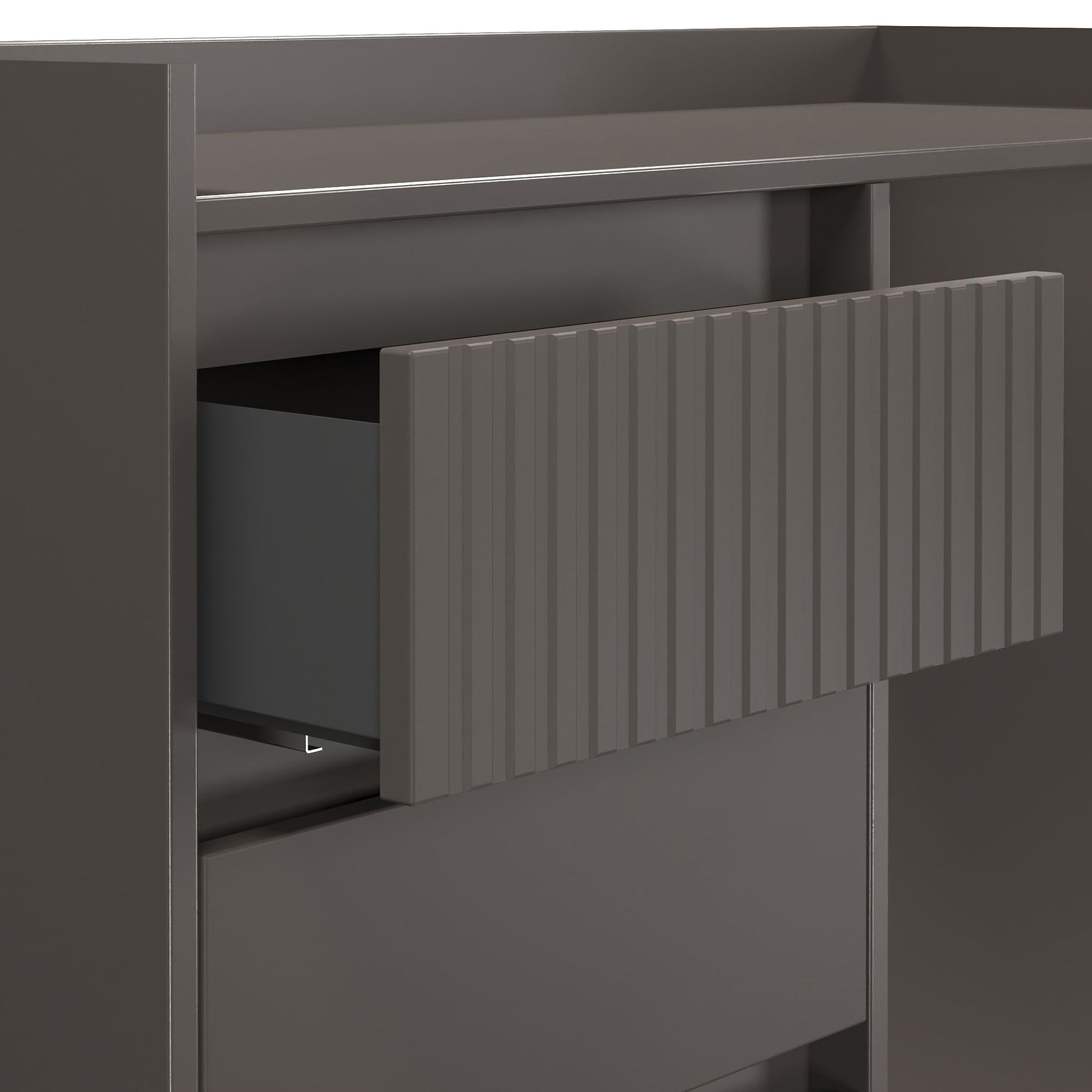 Kenton 4 Drawer Dressing Table Graphite from Roseland Furniture