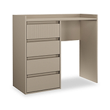 Kenton 4 Drawer Dressing Table Mushroom Matt from Roseland Furniture