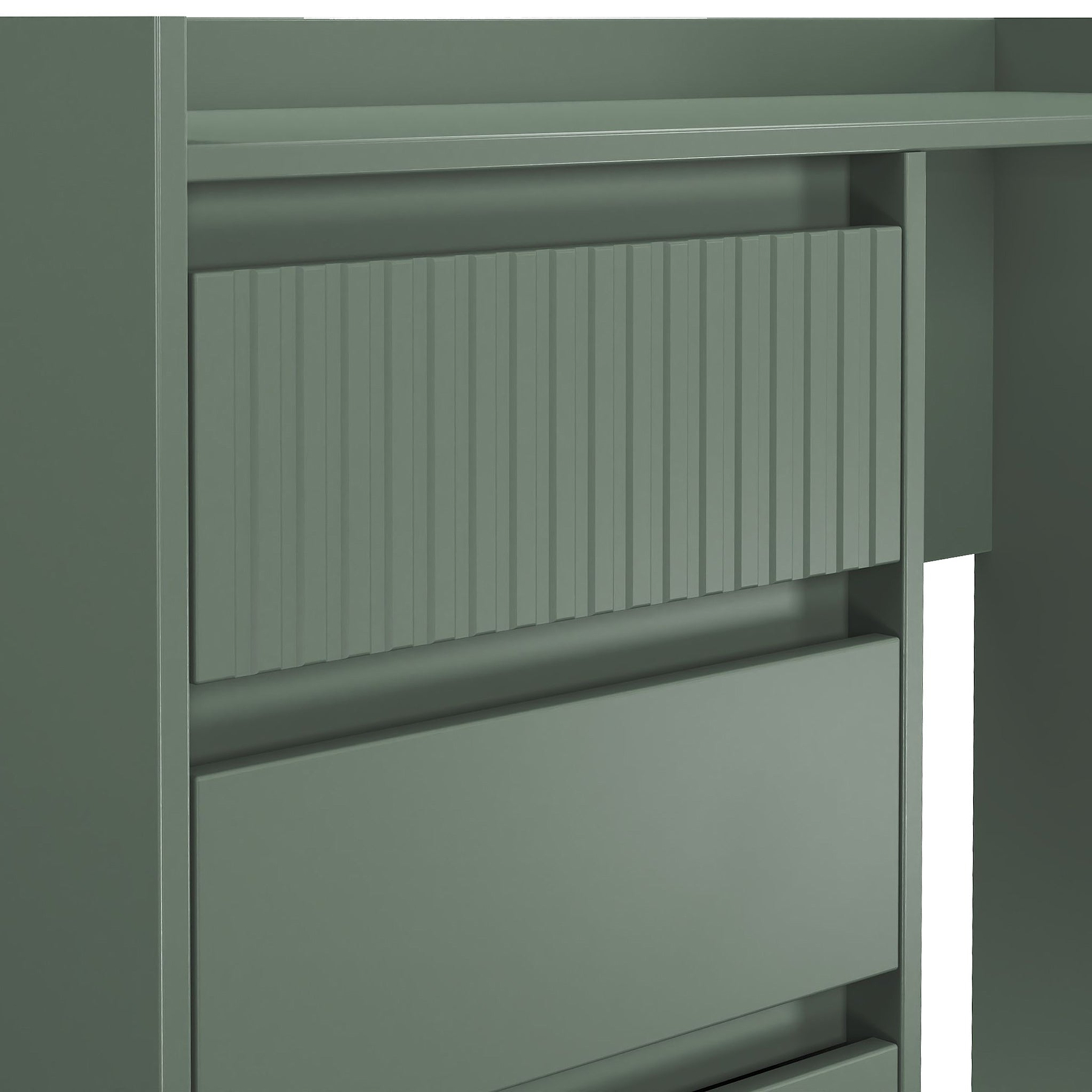 Kenton 4 Drawer Dressing Table Reed Green from Roseland Furniture