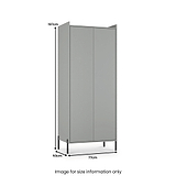 Kenton Double Wardrobe Dusk Grey from Roseland Furniture