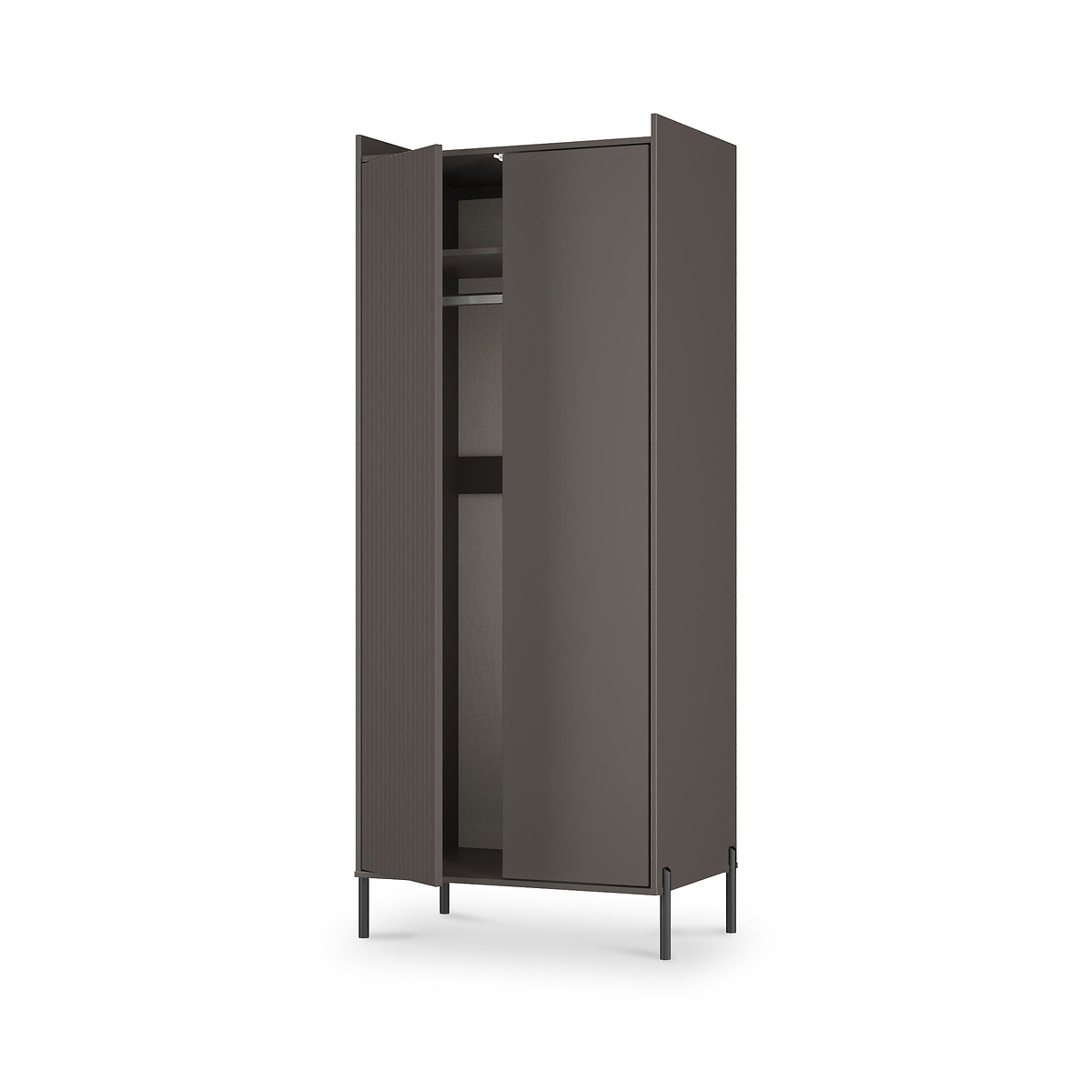 Kenton Double Wardrobe Graphite from Roseland Furniture
