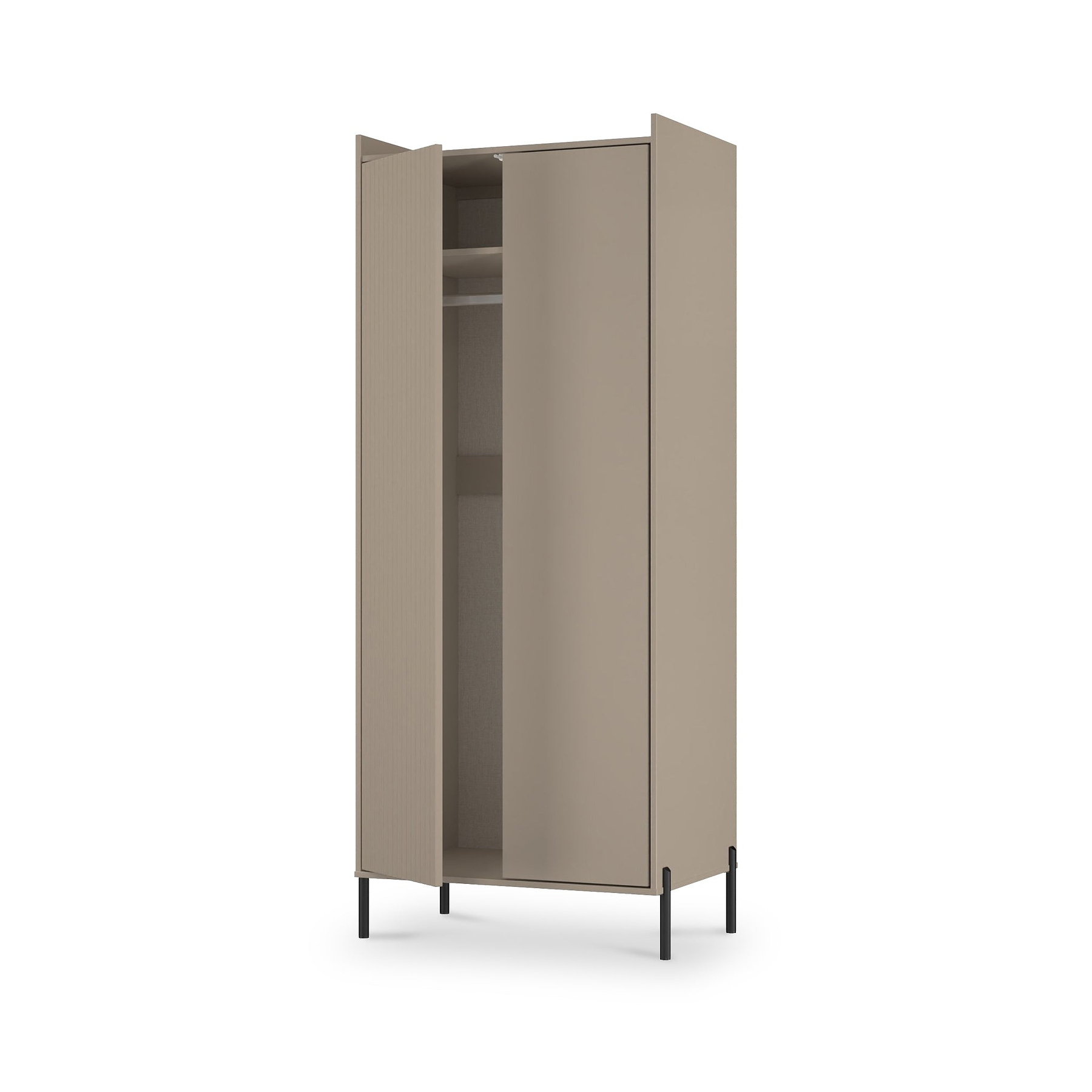 Kenton Double Wardrobe Mushroom Matt from Roseland Furniture