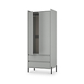 Kenton Double Wardrobe With Drawers Dusk Grey from Roseland Furniture
