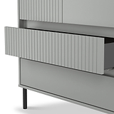 Kenton Double Wardrobe With Drawers Dusk Grey from Roseland Furniture