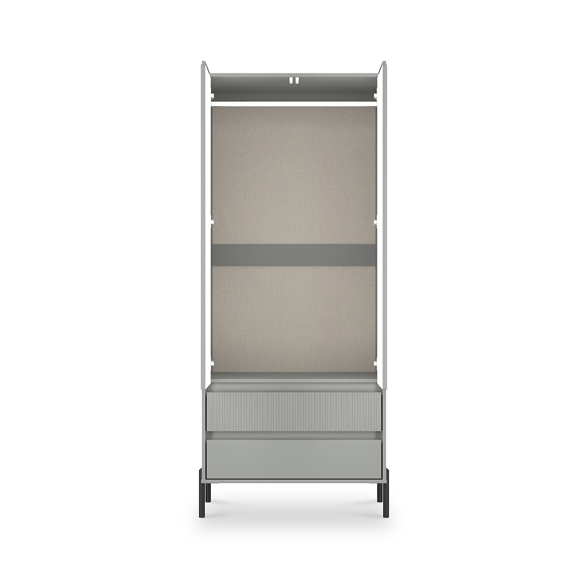 Kenton Double Wardrobe With Drawers Dusk Grey from Roseland Furniture