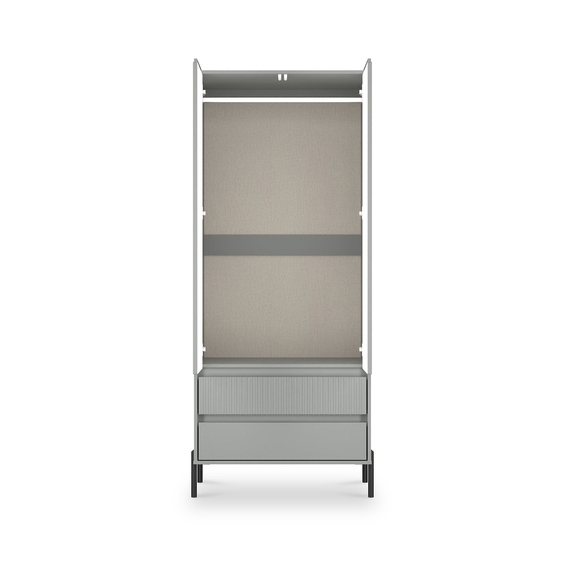 Kenton Double Wardrobe With Drawers Dusk Grey from Roseland Furniture