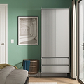 Kenton Double Wardrobe With Drawers Dusk Grey from Roseland Furniture