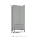 Kenton Double Wardrobe With Drawers Dusk Grey from Roseland Furniture