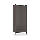 Kenton Double Wardrobe With Drawers Graphite from Roseland Furniture