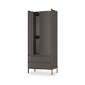 Kenton Double Wardrobe With Drawers Graphite from Roseland Furniture