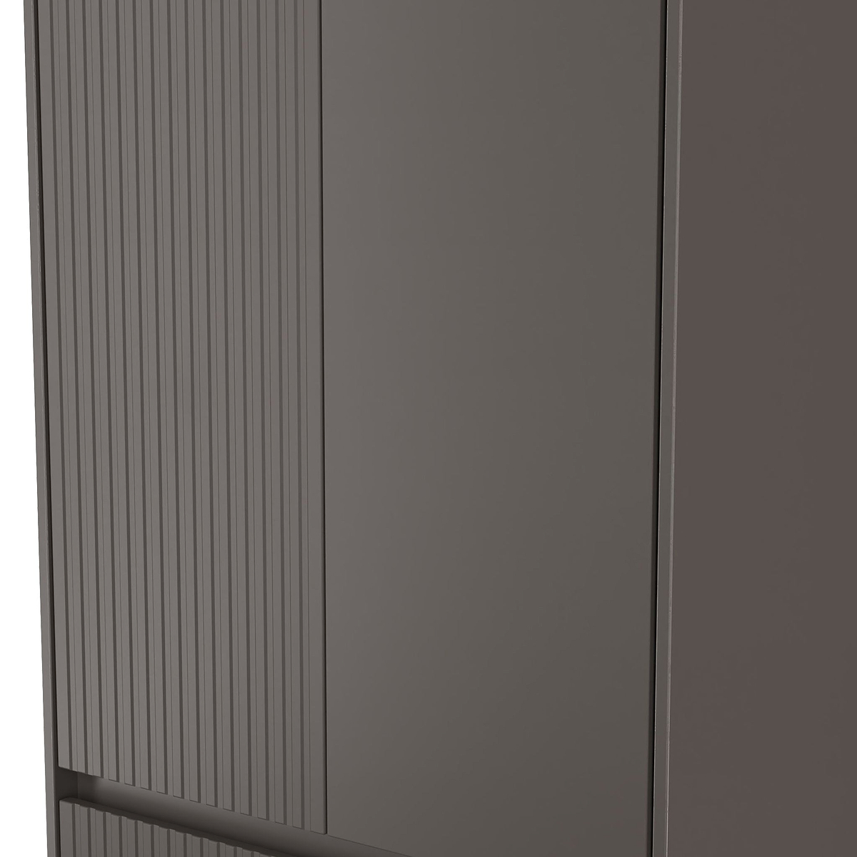 Kenton Double Wardrobe With Drawers Graphite from Roseland Furniture