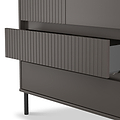 Kenton Double Wardrobe With Drawers Graphite from Roseland Furniture