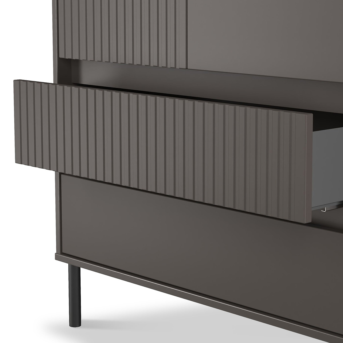 Kenton Double Wardrobe With Drawers Graphite from Roseland Furniture